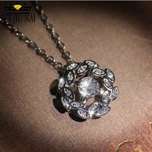 Fashion jewelry female Korean version pendant accessories diamond-studded silver necklace original design personality