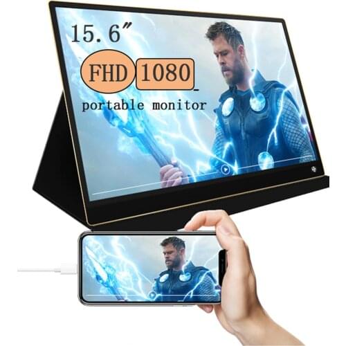 Elecasport Portable Monitor Touch PS4 GamingMonitor 15.6'' Slim 10-Point Touch Computer Display for Switch Ps4 xbox smartphone