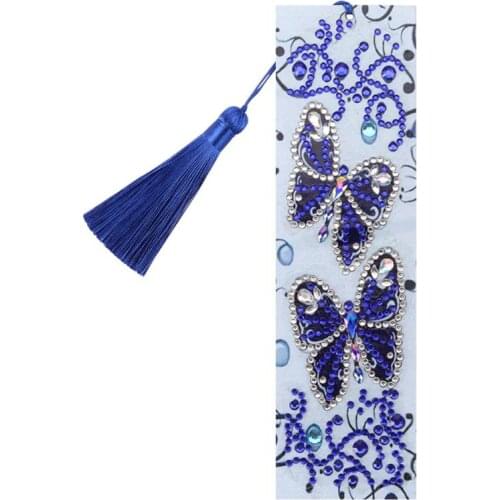 Newest DIY Special Shaped Diamond Painting Leather Tassel Bookmark Creative Diamond Embroidery Crafts Gifts For Reading Bookmark