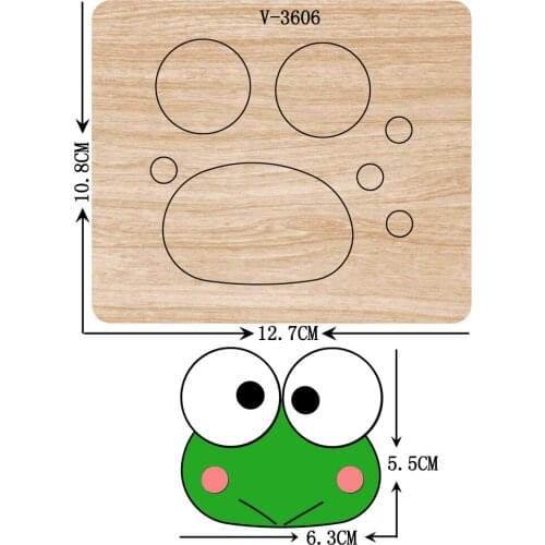 New frog wooden dies cutting dies for scrapbooking Multiple sizes V-3606
