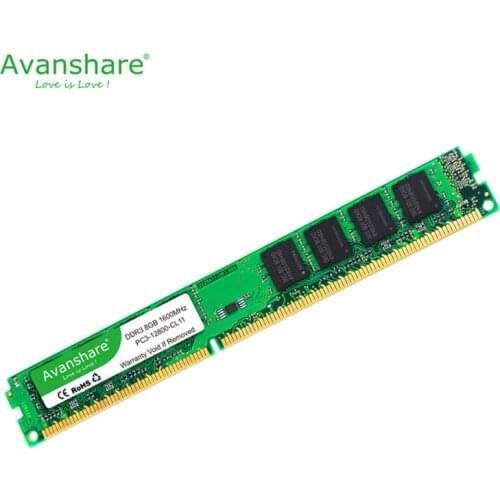 Avanshare Ddr3 Ram 8GB 4GB 2GB 1333 1600 DIMM Desktop Memory Support Motherboard Ddr3