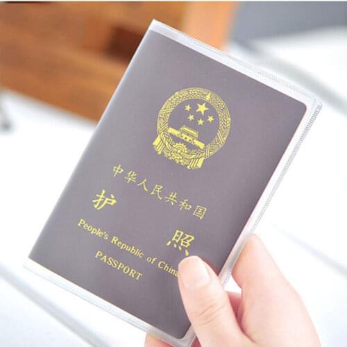 Plastic Transparent Waterproof Dirt ID Card Holders Passport Cover Business Card Credit Card Bank Card Holders 9x 13.1cm