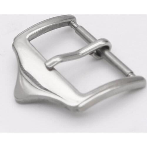 14 16 18 20 22mm 316L Stainless Steel Silver Polished Shine 2mm Tang Tongue Pin Watch Buckle in Strap Belt For Rolex Omega