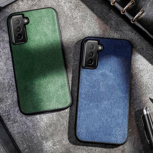 Phone Case For Samsung Galaxy S7 Edge S8 S9 Plus Note 8 9 A5 J5 J7 A7 A8 J6 A10 A20 A30 A40 A60 A80 M40 Suede Leather Back Cover