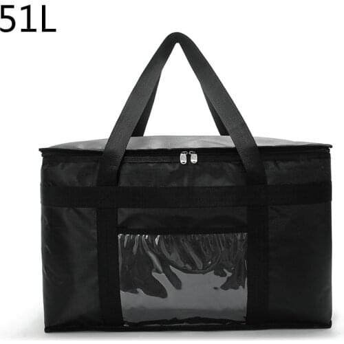 51L 58L Insulated Cooler Thermal Lunch Bag Food Deliver Storage Bag Pizza Delivery Car Meal Box Refrigerator Pack
