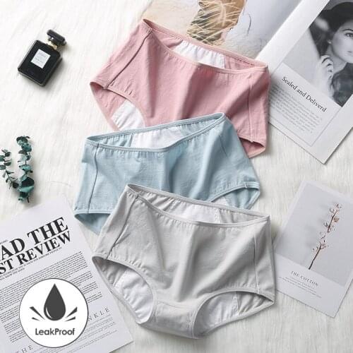 Menstrual Panties Women Physiological Briefs Leak Proof Underwear Women Period Cotton Breathable Female Lingerie Size M-XL