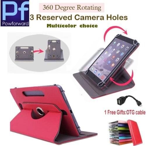 For Tesla Impulse 8.0 LTE/Magnet 8.0 3G/Neon 8.0 8"inch 360Degree Rotating Universal Tablet PU Leather cover case Free Gift