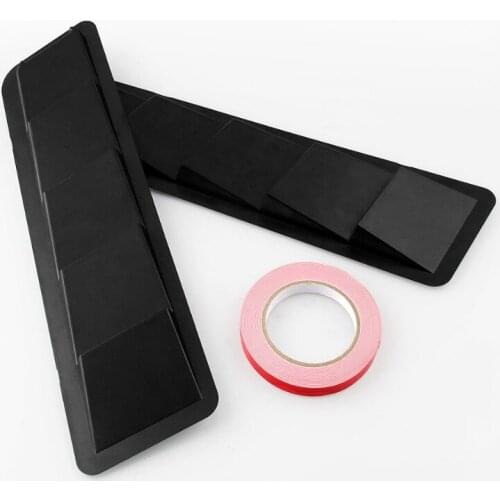 2pcs Fits 17X5 Inch Universal Hood Vent Louver Air Cooling Panel Trim Set Black ABS