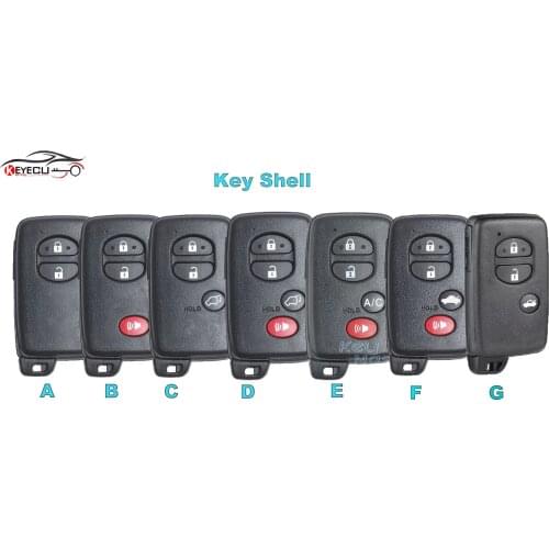 KEYECU Replacement Smart Remote Card Car Key Shell Fob for Toyota Prius V 2012 2013 2014 2015