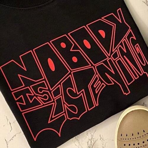 Punk Styles Woman T Shirts Zayn Malik Nobody Is Listening Graphic Tees Gothic Clothes for Girls Female Summer Fashion Tops