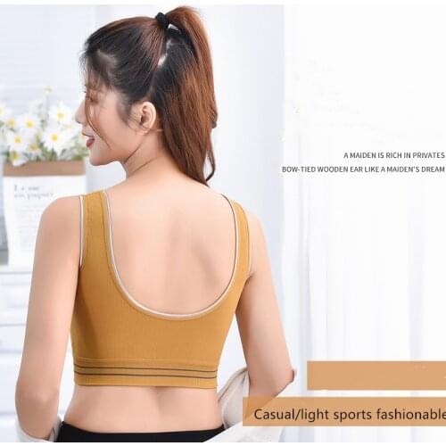 1PC New Letter Sports Bra Top Push Up Fitness Running Yoga Bra Underwear Cotton Sport Tops For Women Gym Wear Solid Sportswear