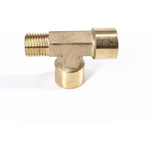 1/8" 1/4" 3/8" 1/2" BSP Female x Female x Male Thread Brass 3 Way Pipe Fitting Tee Type Adapter Connector Adapter