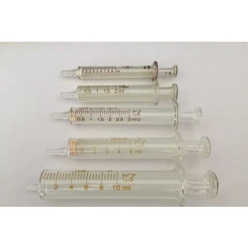 1ml/2ml/3ml/5ml/10ml/20ml/30ml/50ml/100ml Glass syringe injector sampler dispensing with ink chemical medicine