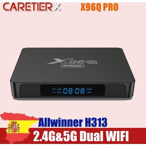 1 X96Q PRO Smart TV BOX Android 10.0Set Top Box Allwinner H313 Quad Core 2G16G 2.4G/5G Wifi 4K Android TV BOX Smart Media Player