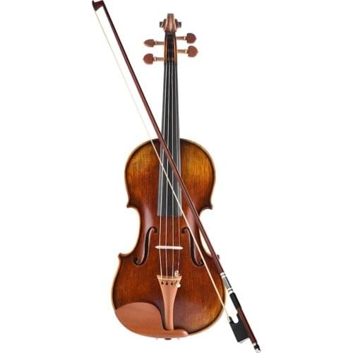 4/4 Vintage Acoustic Violin / Violin / Fiddle, Pure Handmade, With Case, Bow, Rosin, Cleaning Cloth And Belt For Beginners