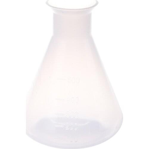 500ml Clear Plastic Laboratory Chemical Conical Flask Storage Bottle