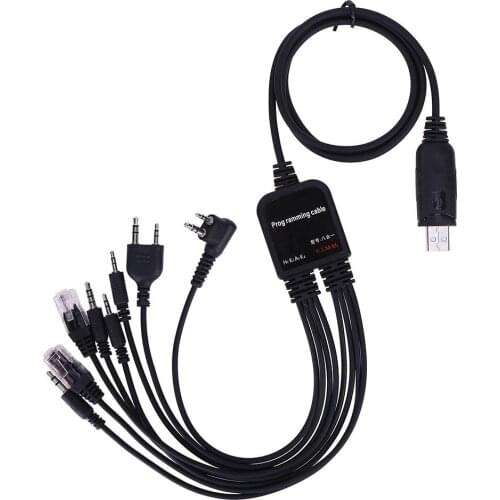 8 in 1 USB Programming Cable for Baofeng Handheld Radios for MOTOROLA AXU4100 Kenwood TYT QYT multiple Radios