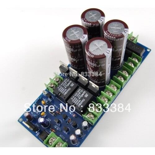 Free shipping NEW 50V6800UFx4 power supply board with LED Speaker protection for amplifier DIY kit