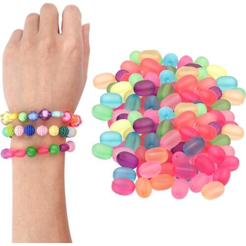 300pcs Acrylic Beads for Jewelry Making Loose Beads Spacer Charms for Bracelets Necklace Earring Making DIY