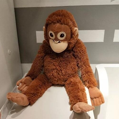 Candice guo! plush toy lovely animal cartoon red gorilla long arms monkey soft stuffed doll birthday Christmas gift 1pc