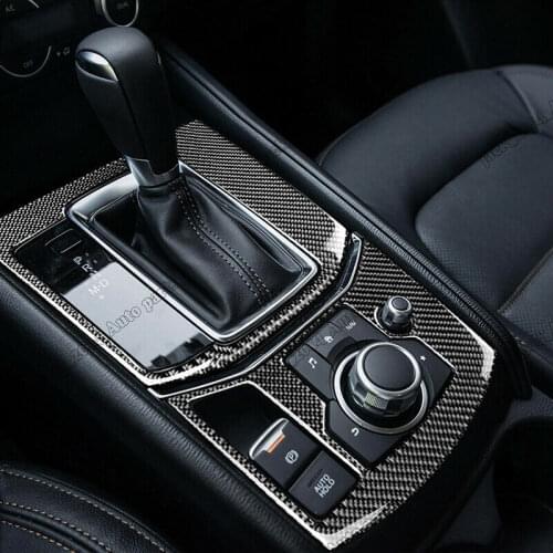 For Mazda CX-5 CX5 2017-2018 Real Carbon Fiber Inner Gear Shift Box Panel Cover Trim