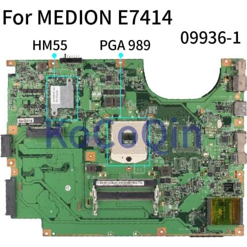 For MEDION E7414 Notebook Mainboard 09936-1 HM55 DDR3 Laptop Motherboard