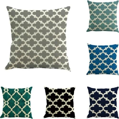 Geometric Pattern Pillow Covers Decorative 45x45 cm Elegant Square Cushion Cover for Bedroom Sofa Car 1 Piece Cheap Pillowcases