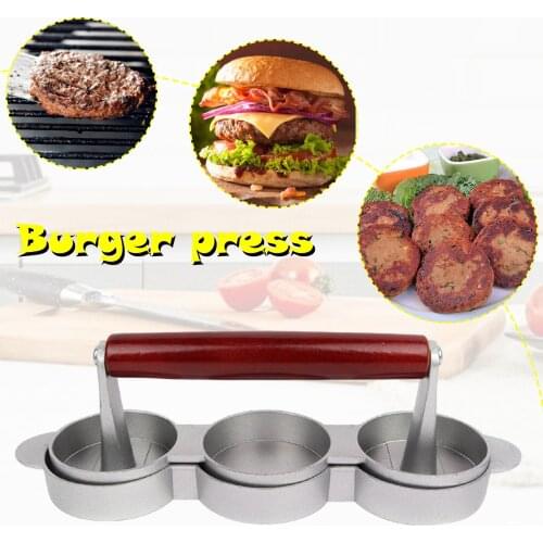 Burger Meat Mold Round Hamburger Press Stainless Steel Hamburger Meat Beef Grill Mould Burger Press Patty Non-Stick Press Mold