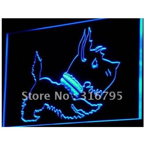 I850 Old Fashioned Scottie Dog Shop LED Neon Light Light Signs On/Off Switch 20+ Colors 5 Sizes