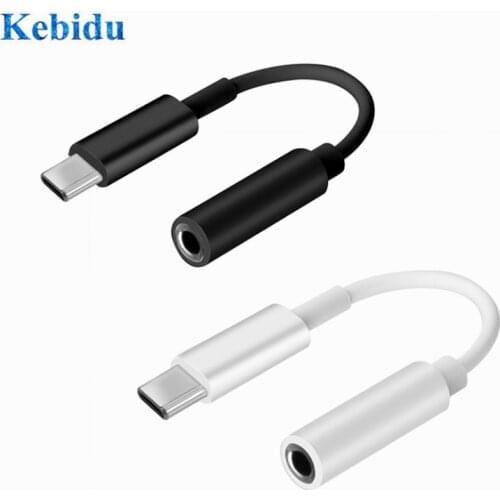 KEBIDU USB-C Type C to 3.5mm audio female Jack Type-C to 3.5 AUX Earphone cable Adapter usb 3.1 Type C for Xiaomi Samsung