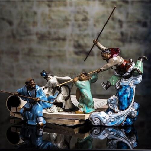 Chinese Journey to the West Three dozen white bones fine ornaments living room home study ceramic crafts ornaments