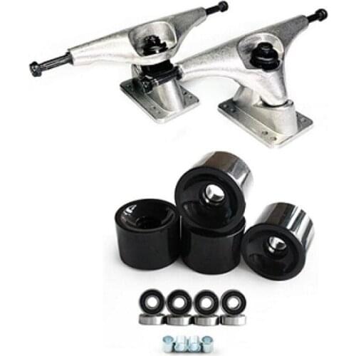 70X51mm Wheels 78A Aluminum Alloy Bridge Skate Board Bracket CX4 6.25in Skateboard Trucks Kit