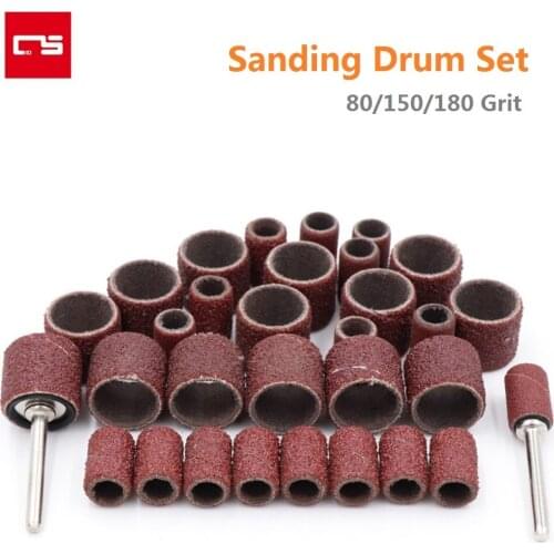 Sanding Band Abrasive Tools Sanding Drum Kit Grit #80 #150 #180 Polishing Band for Electric Mini Angle Grinder Sanding Mandrels