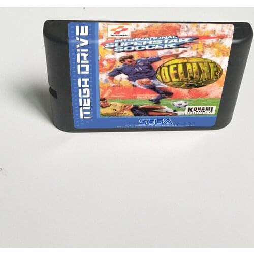 International super starsoccer deluxe - 16 Bit MD Game Card for Sega Megadrive Genesis Video Game Console Cartridge