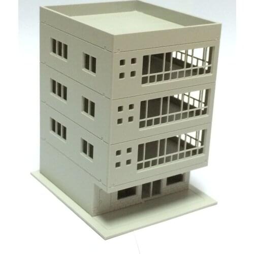 Outland Models Modern 4-Story Office Building Unpainted N Scale 1:160 Railway