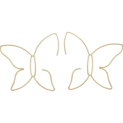 Fashion jewelry accessories metal Exaggerated butterfly line earrings