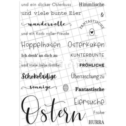 German Easter Clear Stamp for Scrapbooking Transparent Silicone Rubber DIY Photo Album Decor 0226