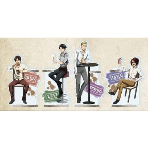 Japan Anime Attack on Titan Eren Jager Hange Zoe Rivaille Rival Ackerman Acrylic Stand Figure Model Plate Desktop Cosplay Toy