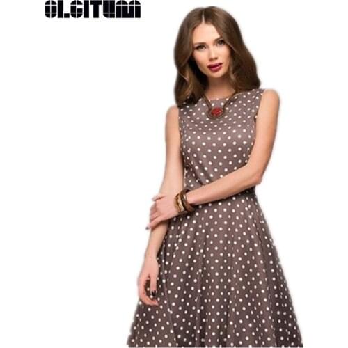 OLGITUM Summer Polka Dot Dresses