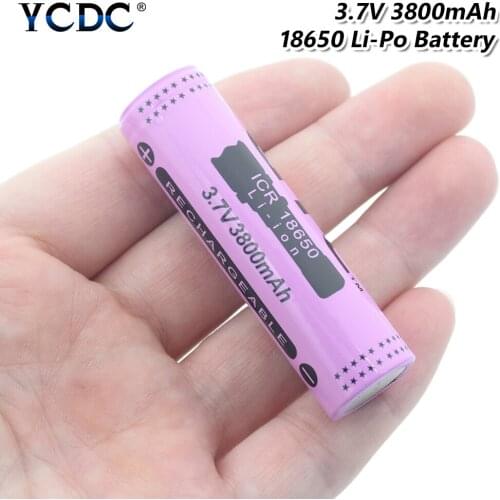 Rechargeable 3.7V 18650 3800mAh Battery High Capacity Li-ion Battery For Flashlight Torch headlamp Batteries