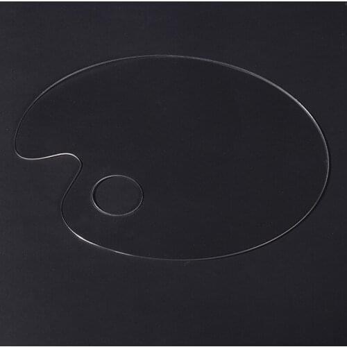 Plastic Clear Oval Color Palette Acrylic Transparent Artist Paint Mixing Watercolor Gouache Painting Palette Drawing Tool