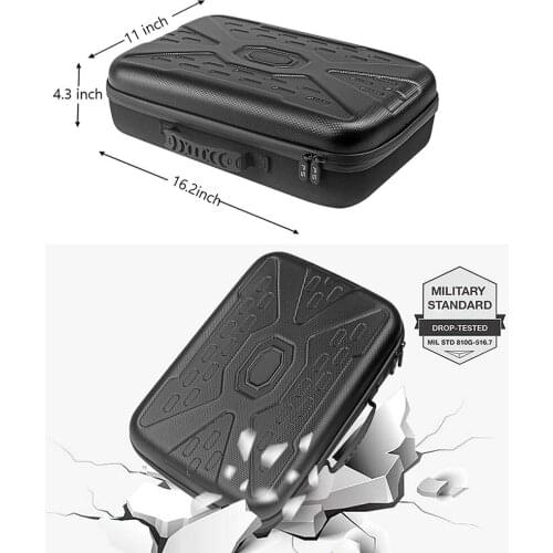 Portable Storage Bag Waterproof EVA Carrying Case Suitcase Dustproof Cloth Cover Controller Silicone Cover Kit for PS5