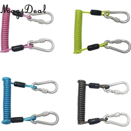 MagiDeal Professional Scuba Diving Spiral Spring Coil Lanyard Safety Emergency Tool for Outdoor Climbing Underwater Photography
