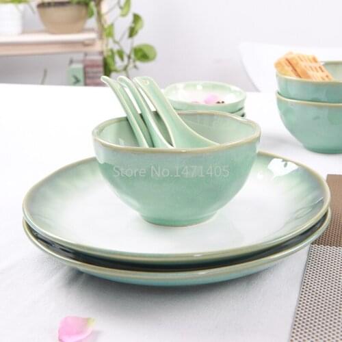 Simple Tableware Creative Dishes Tableware Dishes Chinese Household Rice Bowl Soup Bowl