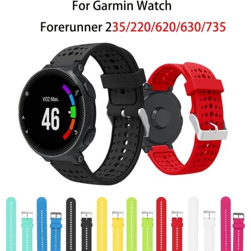 WatchBand Strap Silicone Replacement Band For Garmin Forerunner 235 220 230 620 630 735XT Bracelet Outdoor Sport Wriststrap