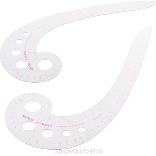 Sewing Ruler Comma Shaped French Curve Plastic Tailor Drawing Craft Tool DIY S19 20 Dropshipping