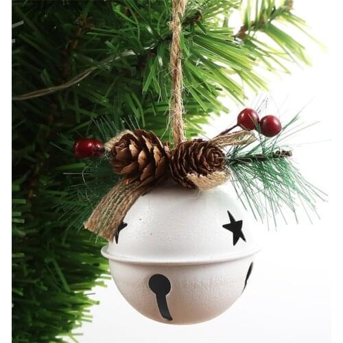Iron Bell Christmas Tree Decor Ball Bauble Xmas Party Hanging Ball Ornament Decorations Hanging Pendant Christmas Gift Decor