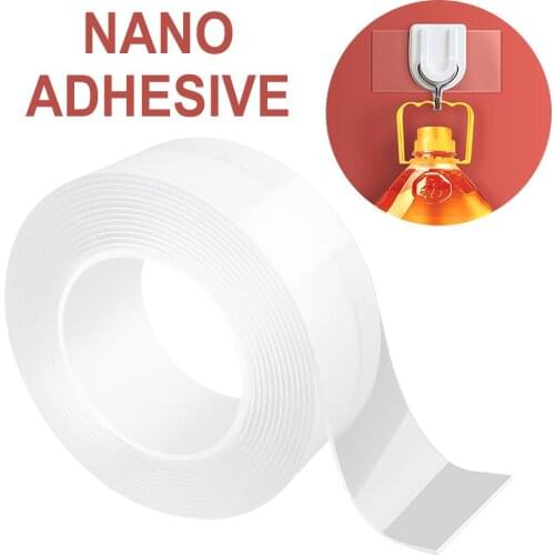 1mmx5cmx1m Magic Nano-tape Traceless Double-Sided Transparent Tape Adhesive Nano Stick Removable Washable Reusable Tapes
