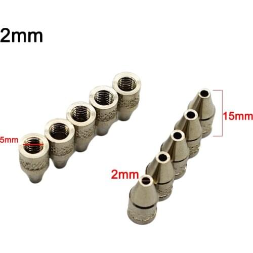10pcs Practical 2mm Metal Nozzle Iron Tip For Electric Vacuum Solder Sucker / Desoldering Pump Welding Tools