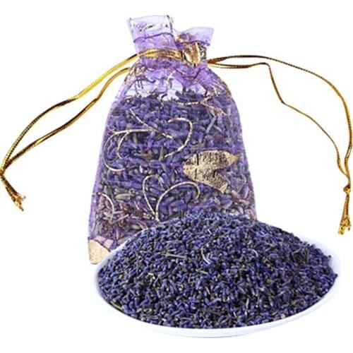 2PCS Natural Purple Lavender Buds Dried Flower Sachets Organza Aromatherapy Color dropshipping Aromatic Refresh Air Bag ran K5M1